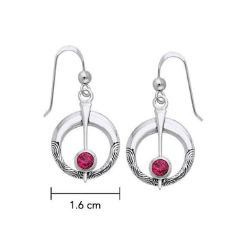 Danu Silver Thistle Earrings with Gems TER545 - Jewelry